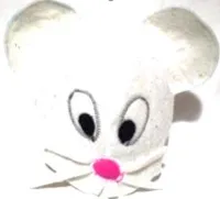 шапка для бани белая мышка, жар-банька