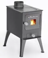 печь отопительно-варочная ермак stoker 50 садовая со стеклом дровяная антрацит