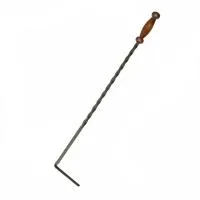 кочерга кованая с деревянной ручкой черный банный эксперт