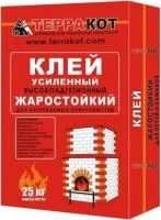 клей усиленный "терракот" жаростойкий (25 кг)