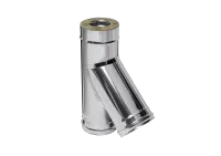 тройник феррум утепленный угол 135° нержавеющий (430/0,5мм)/зеркальный, ф135/200, по воде