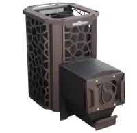 печь для бани сталь-мастер hard 18l пламя со стеклом закр каменка дровяная #