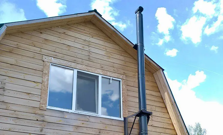 Монтаж сэндвич дымохода