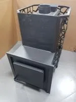 печь для бани сталь-мастер рада 6 18м закр.каменка стал.дверца антрацит дровяная сетка #