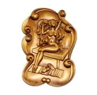 картина резная "девушка в бане " натуральное дерево 295*205 мм, банный эксперт