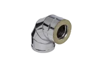 колено феррум утепленное угол 90° нержавеющее (430/0,5мм)/зеркальное ф140/210 по воде