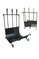 дровница с тремя предметами бронза (щетка, совок, кочерга) банный эксперт