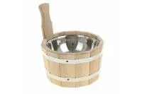 шайка одноручная 4,5л с нержавеющей вставкой, банный эксперт