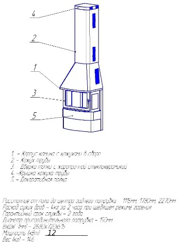 камин бавария три стекла белая экокамин