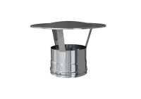 зонт феррум нержавеющий (430/0,5 мм) ф130 с ветрозащитой по дыму