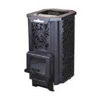 печь для бани сталь-мастер hard 16s хохлома без дверцы закрыт.каменка дровяная сетка