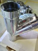 тройник феррум угол 135°, нержавеющий (430/0,5мм), ф130, по воде уценка