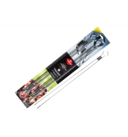 набор шампуров forester 50см, двойные v-образные 4шт в блистере