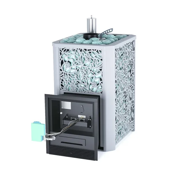 печь для бани изистим ялта 25 хохлома premium газовая с ггу-40 aisi 430 (2024) черная