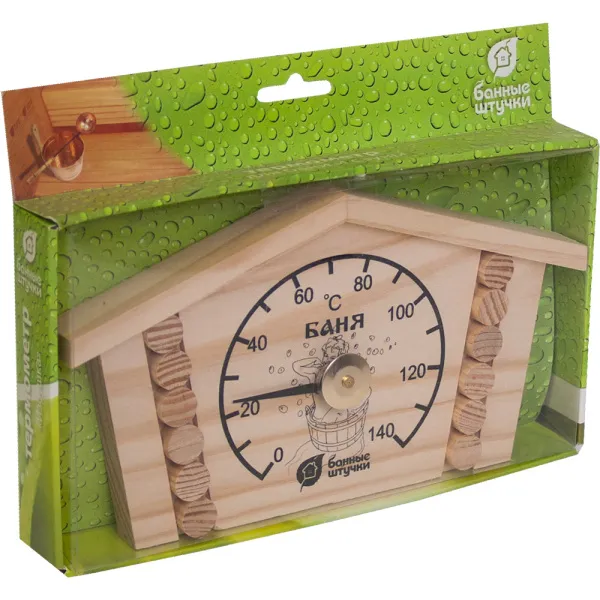 термометр "избушка" 23*12,5*2,5см банные штучки